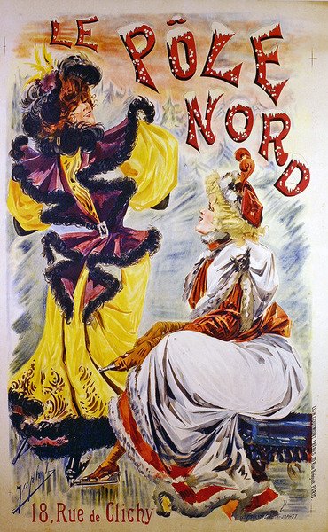 Nordpolen (farve litho) af French School