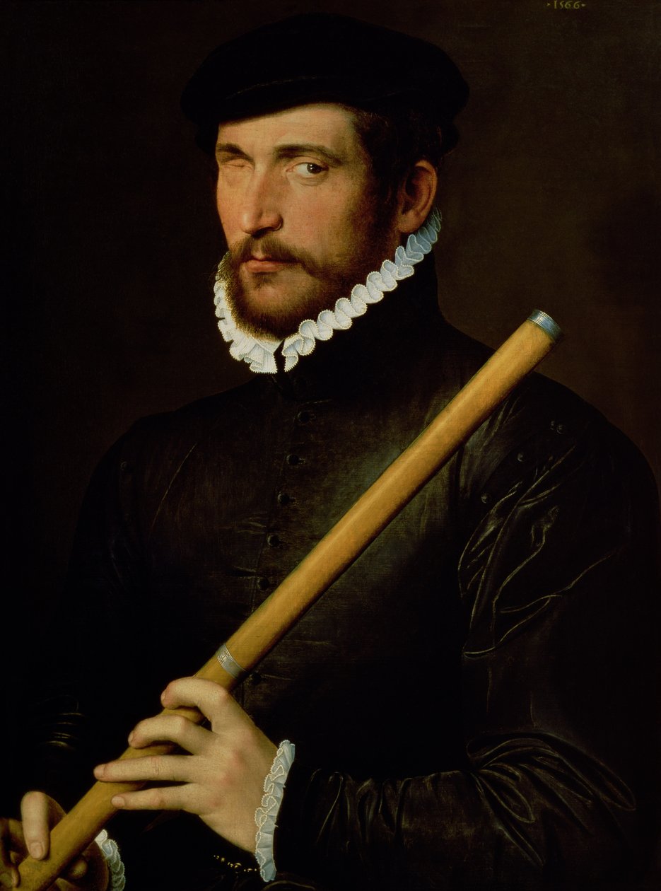 Den enøjede fløjtenist, 1566 af French School