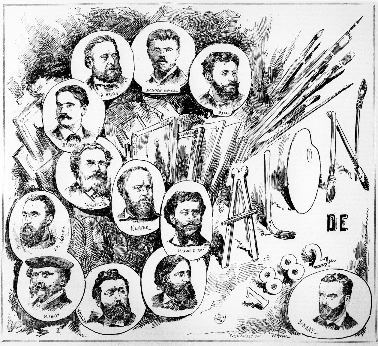 Parisersalonen i 1882 af French School