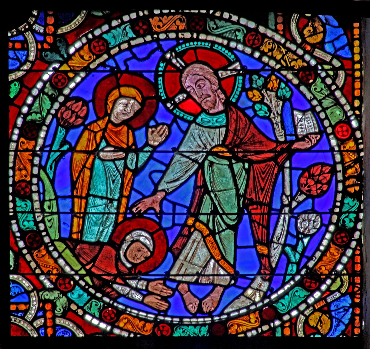 Passionsvinduet: Opstandelse - Tilsynekomst for Magdalene (w51) af French School