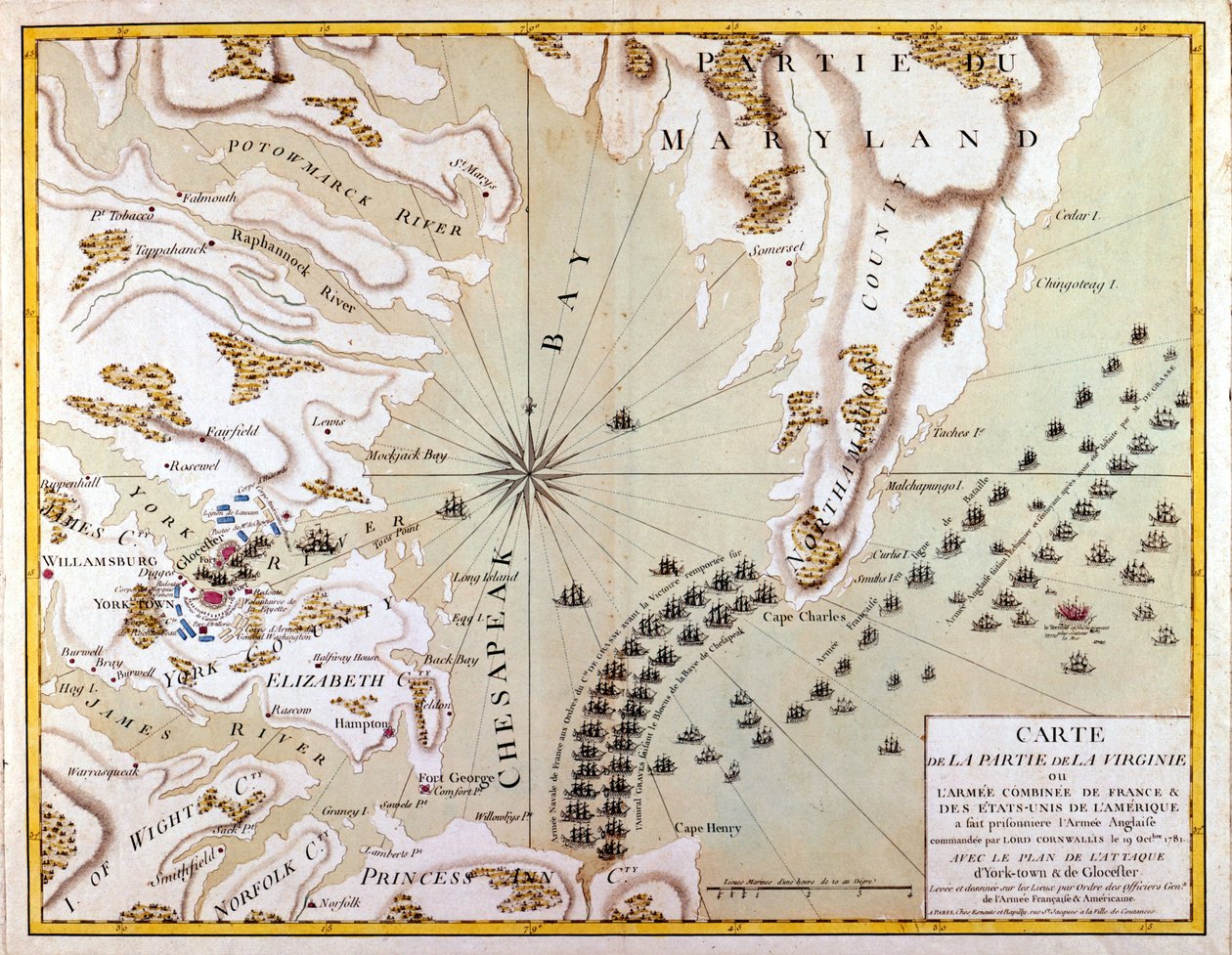 Angrebsplanen ved Yorktown og Gloucester af French School