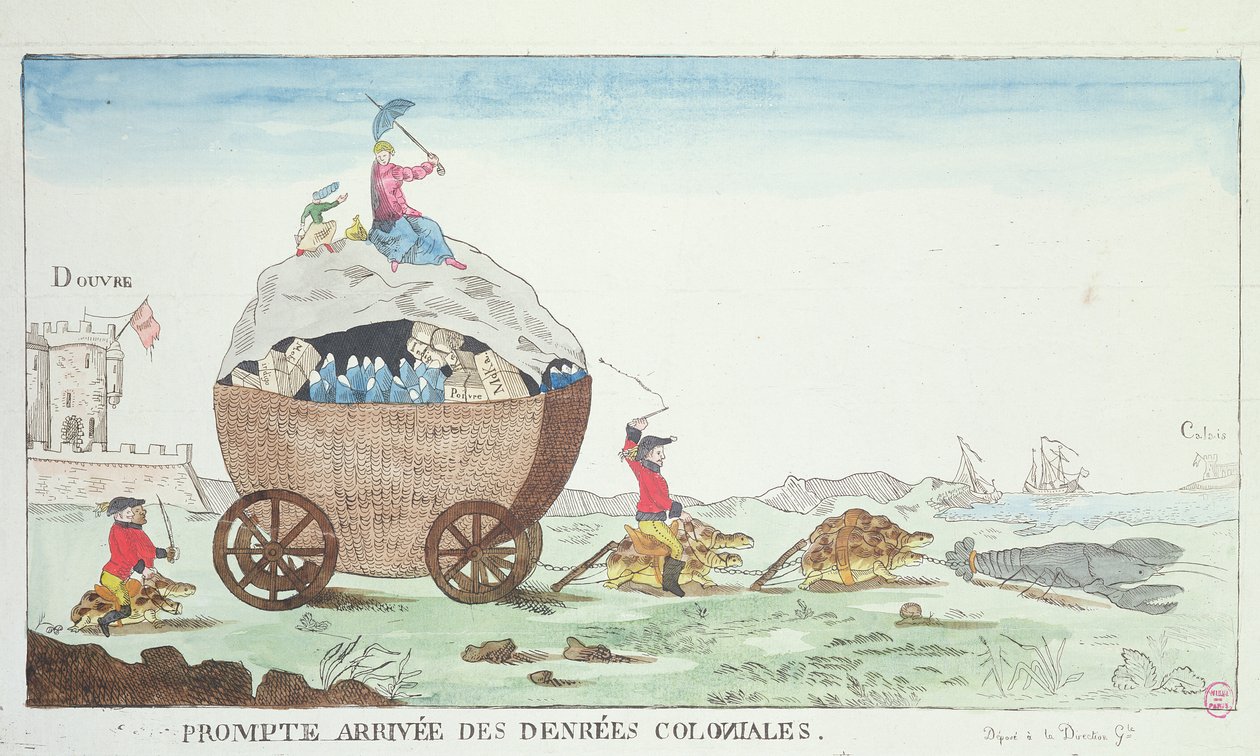 Den hurtige ankomst af koloniale varer, 1807 af French School