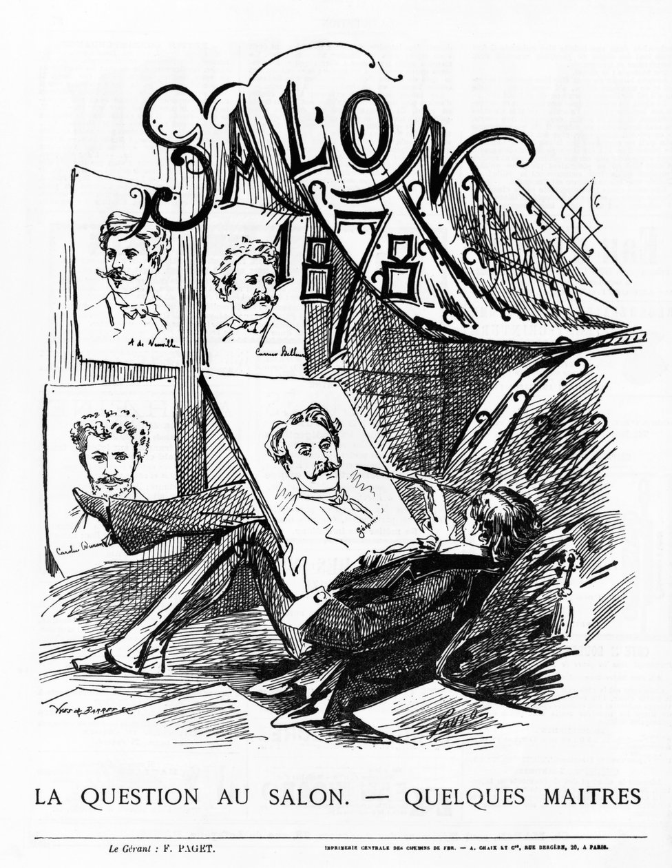 Spørgsmålet i salonen - nogen mestre? Paris salon fra 1878 af French School