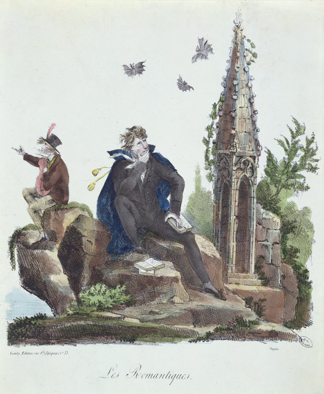 Romantikerne, indgraveret af Montoux og Cheyere, 1830 af French School
