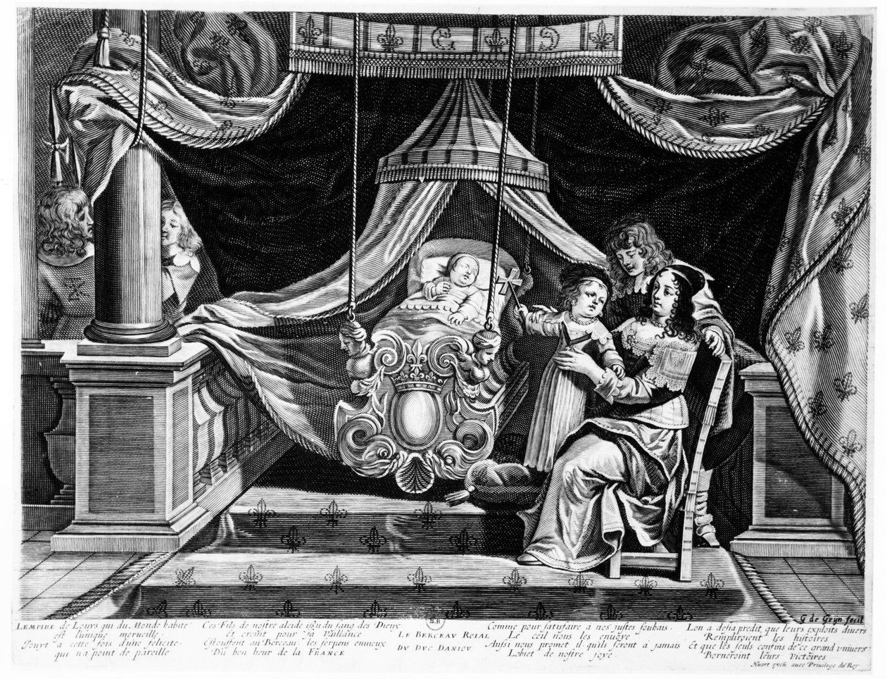 The Royal Cot of the Duke of Anjou, c.1641 af French School