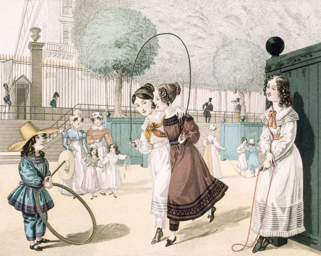 The Skipping Game, plade 115 fra Le Bon Genre, 1822 af French School