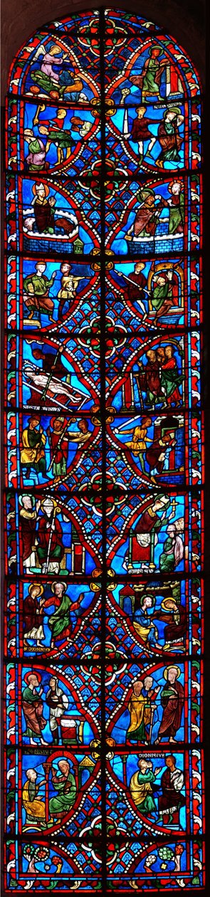 St Denys vinduet af French School