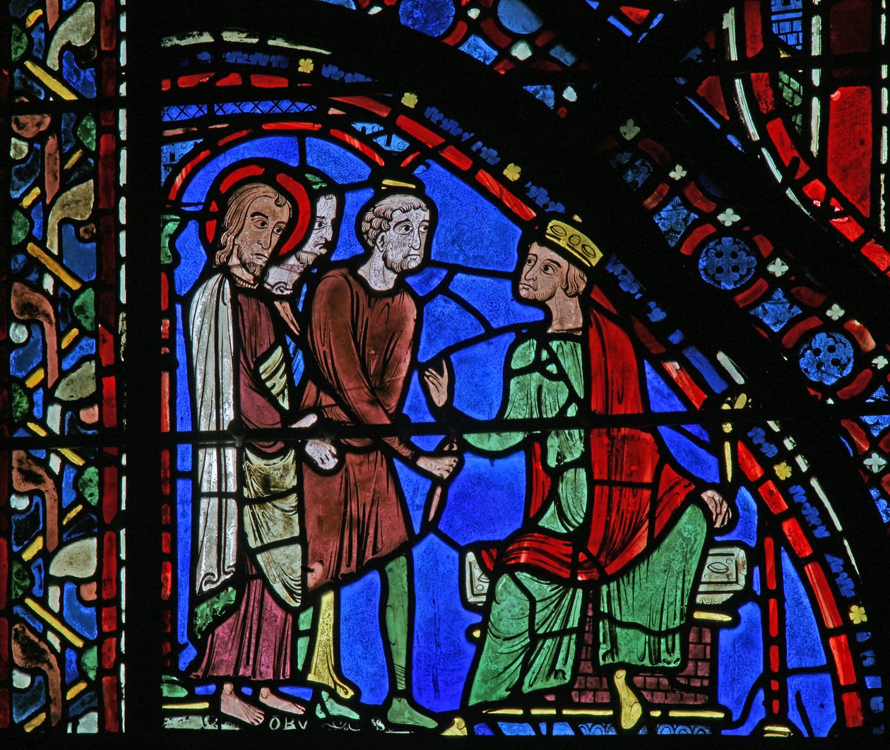 The St James Window: James before Herodes (w5) af French School
