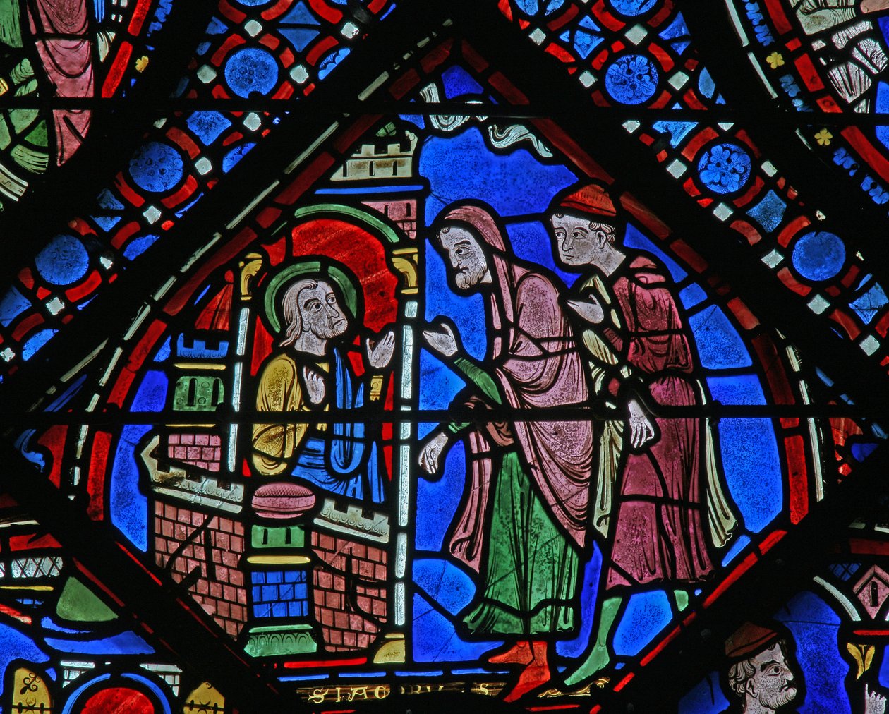 The St James Window: henvender sig til folk fra fængslet (w5) af French School