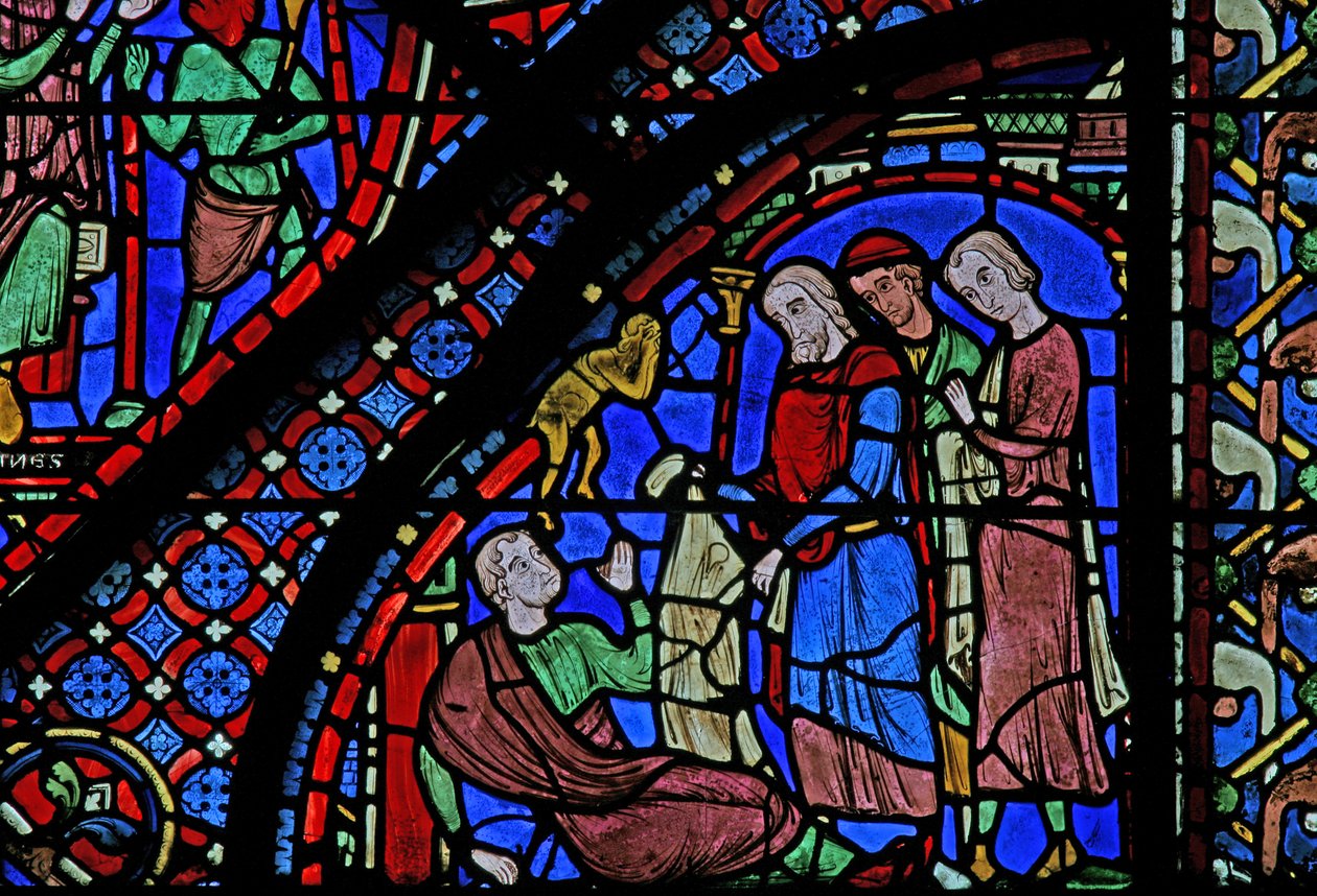 St James Window: Dæmonen forsvinder takket være St James kappen (w5) af French School