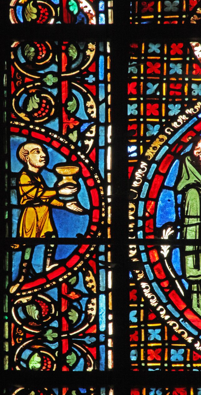 St Lubin-vinduet: donorer - vinmagere (w45) af French School