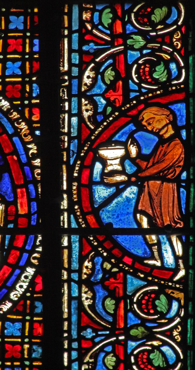 St Lubin-vinduet: donorer - vinmagere (w45) af French School