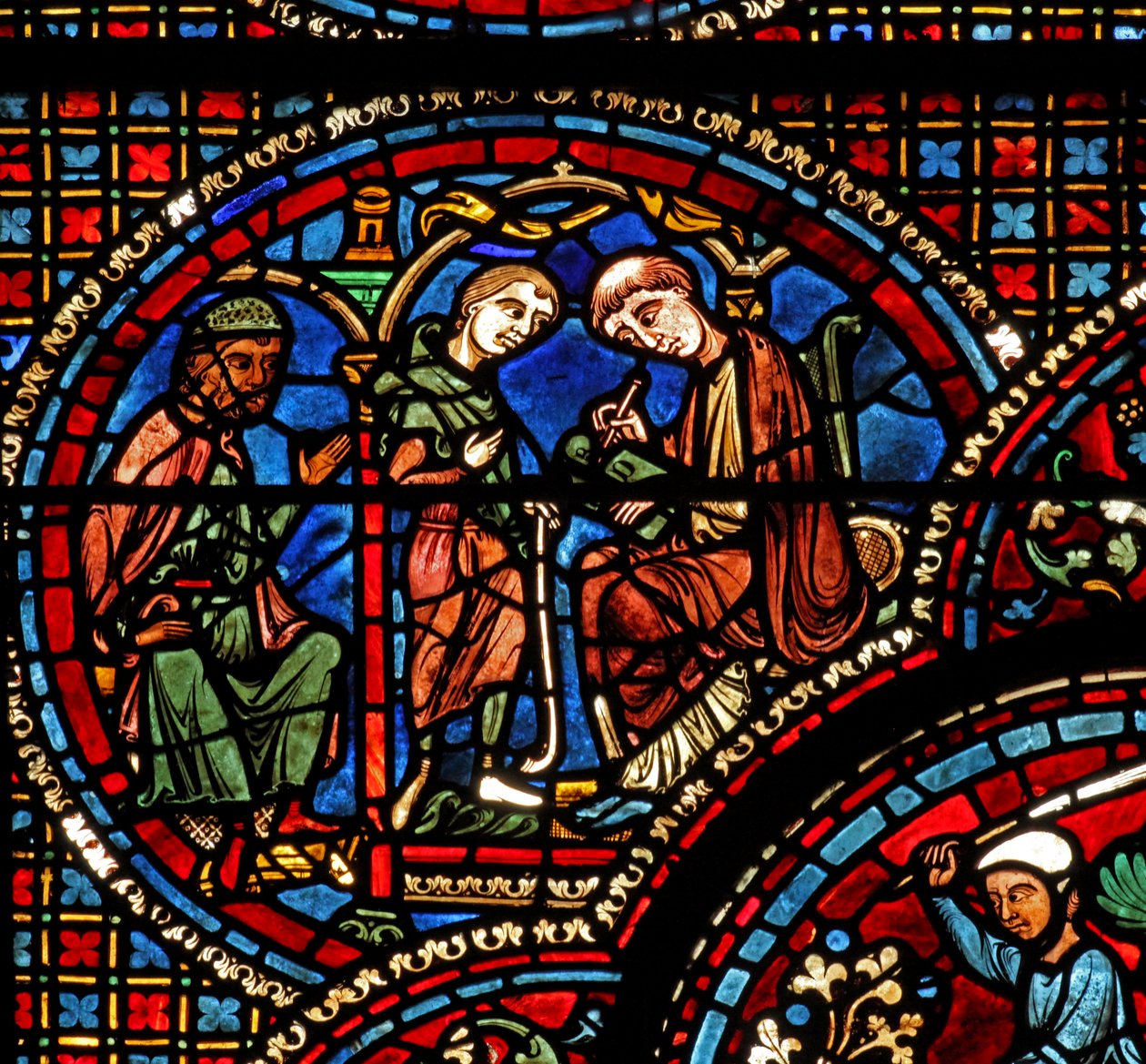 St Lubin-vinduet: hans far skaffer en lærer til ham (w45) af French School