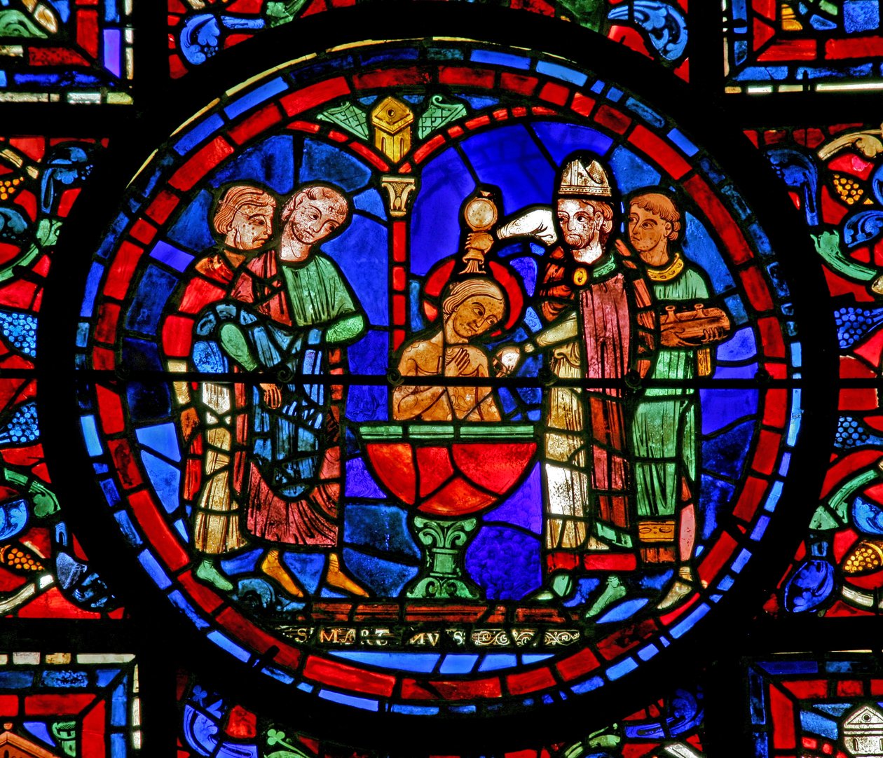 St Martin-vinduet: de helliges dåb (w20) af French School