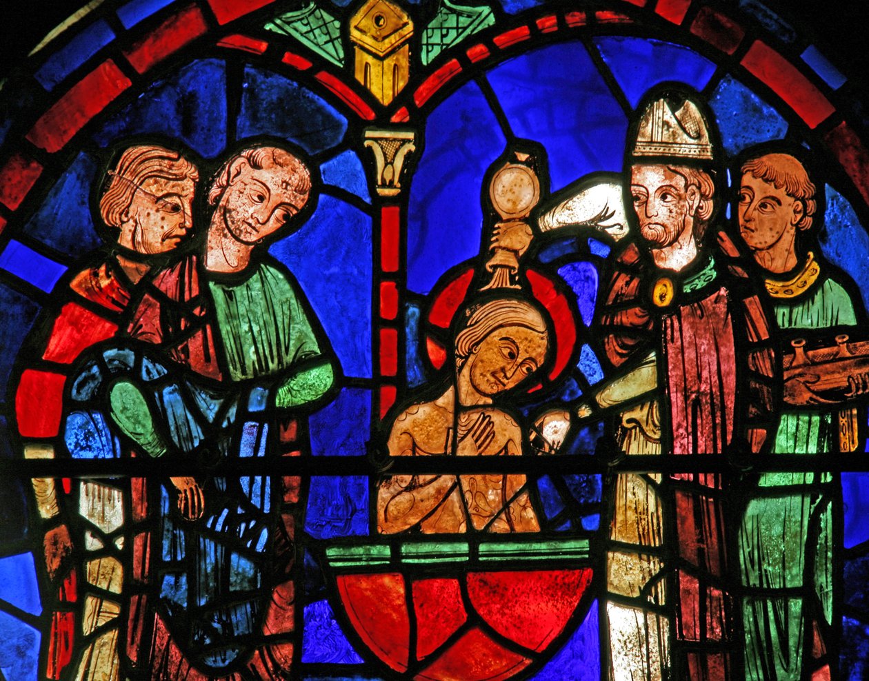 St Martin-vinduet: de helliges dåb (w20) af French School