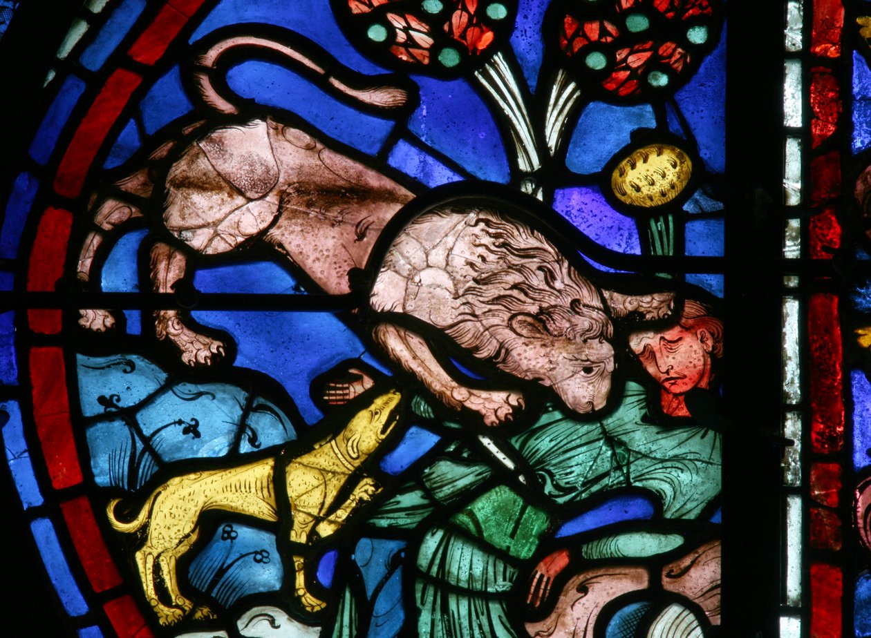 St Thomas-vinduet: butleren fortæres af udyr (w23) af French School