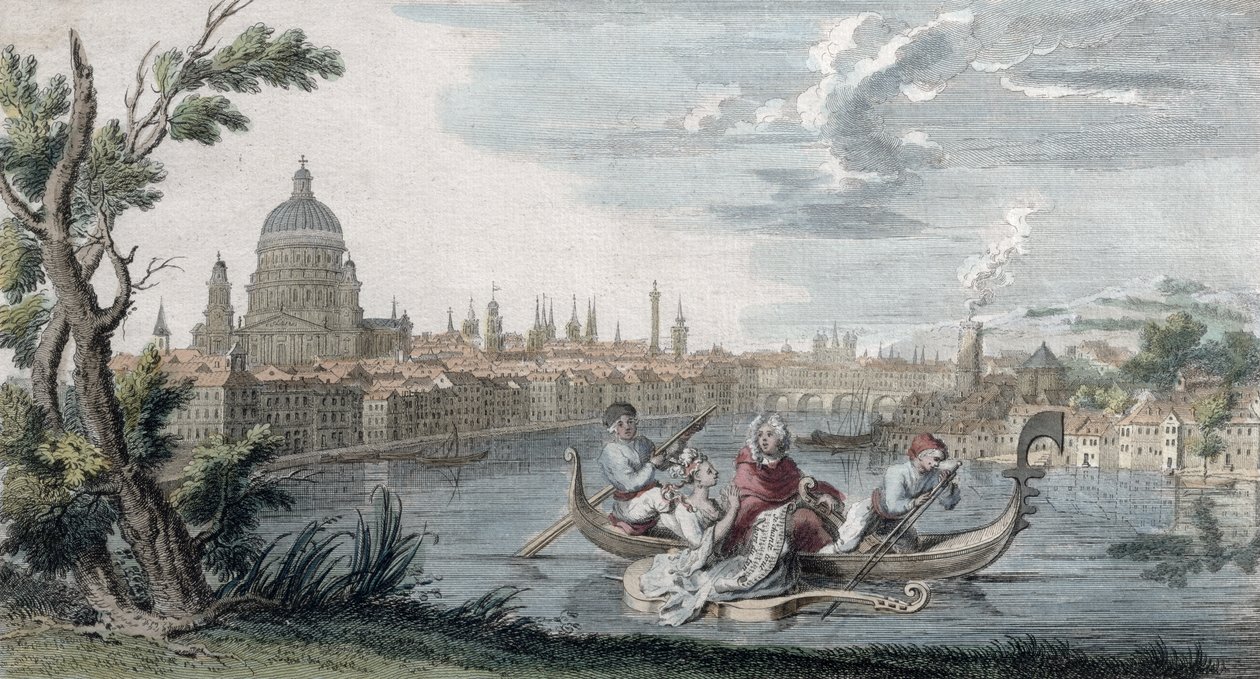 Den moderne smags triumf, dedikeret til Signora Faustina Bordoni (1693-1781), indgraveret af Venerys, ca. 1727 af French School