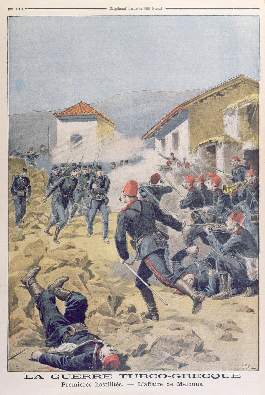 Den turkisk-græske krig, fra Le Petit Journal, maj 1897 af French School