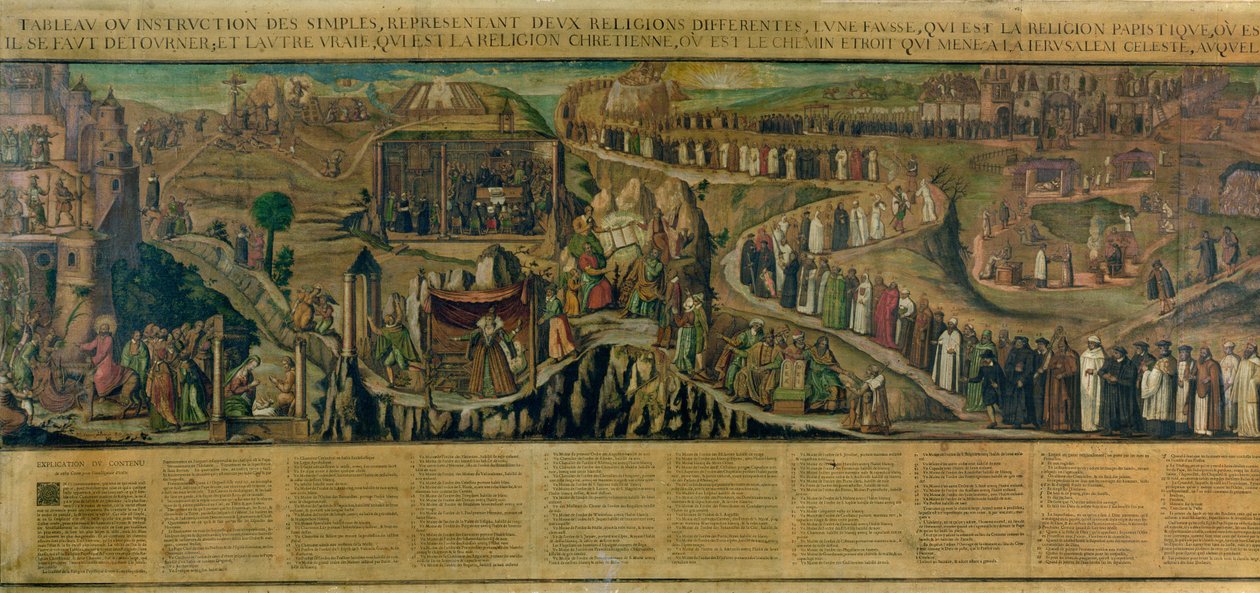 The Two Paths of Religion, skildring af skellet mellem protestantisme og katolicisme (se også 174605 og 174607) af French School