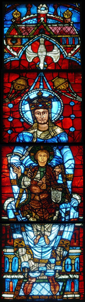 The Virgin and Child: Notre Dame de la Belle Verriere vinduet af French School