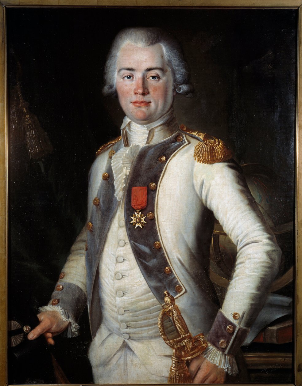 Viscounten af Lostanges: Jean-Louis de Lostanges (1752-1822), kaptajn for infanteri, iført Saint-Louis-korset, anonymt portræt af Ecole francaise. 1786, Musee de l