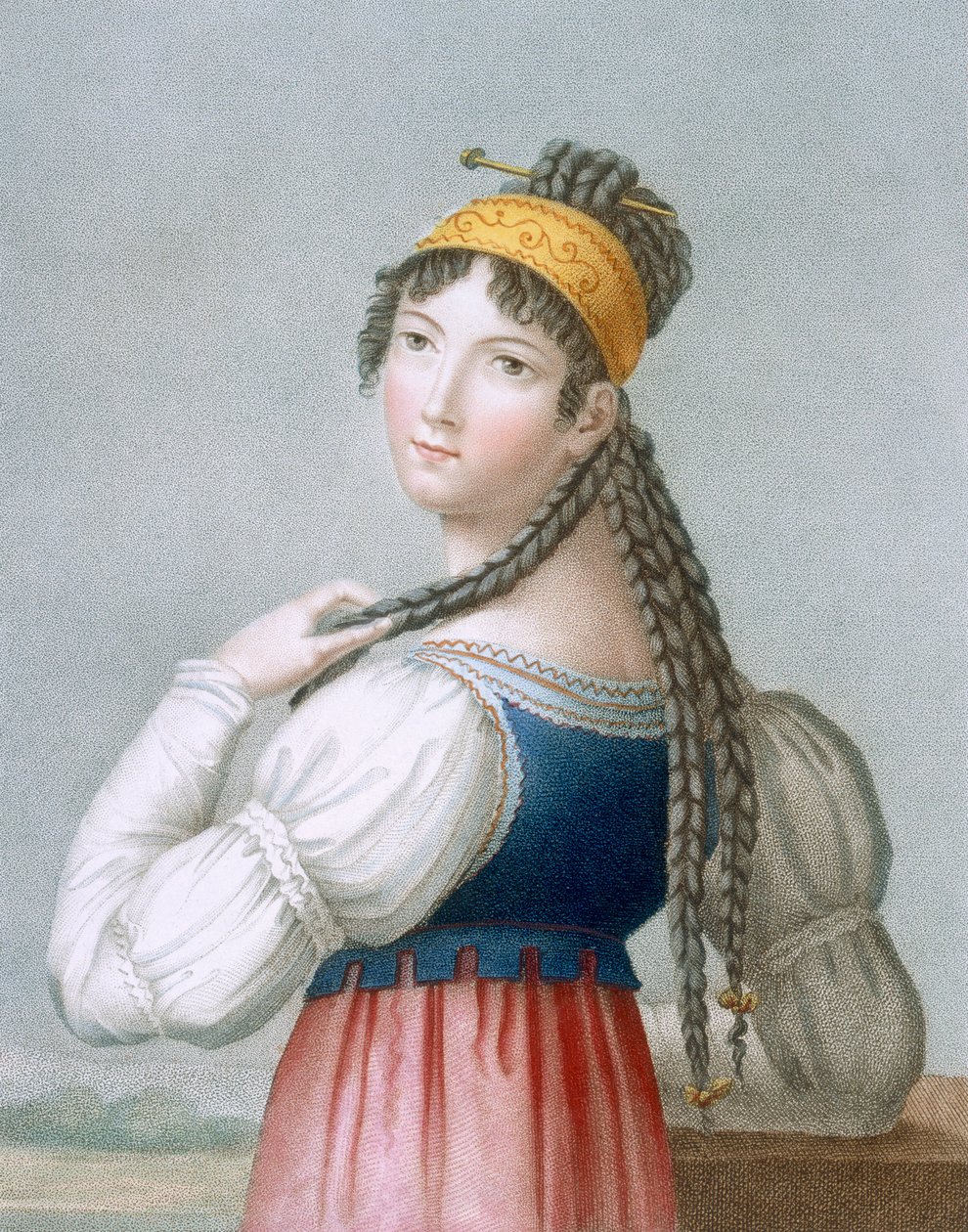 Den livlige tysker, graveret af L. Dibart af French School