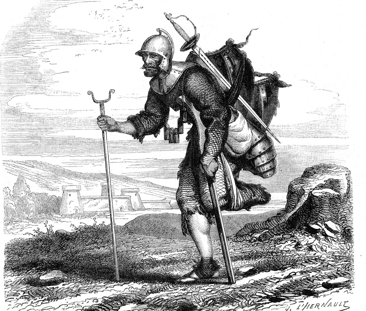 The War (Symbol) Lansquenet - Tryk af J.M. Metelli 1867 af French School