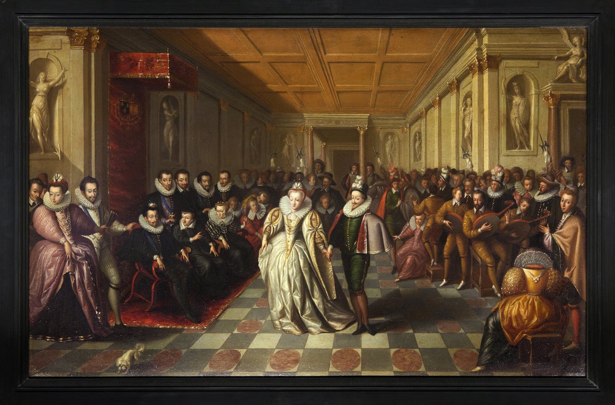 The Wedding Ball of the Duke of Joyeuse (olie på lærred) af French School