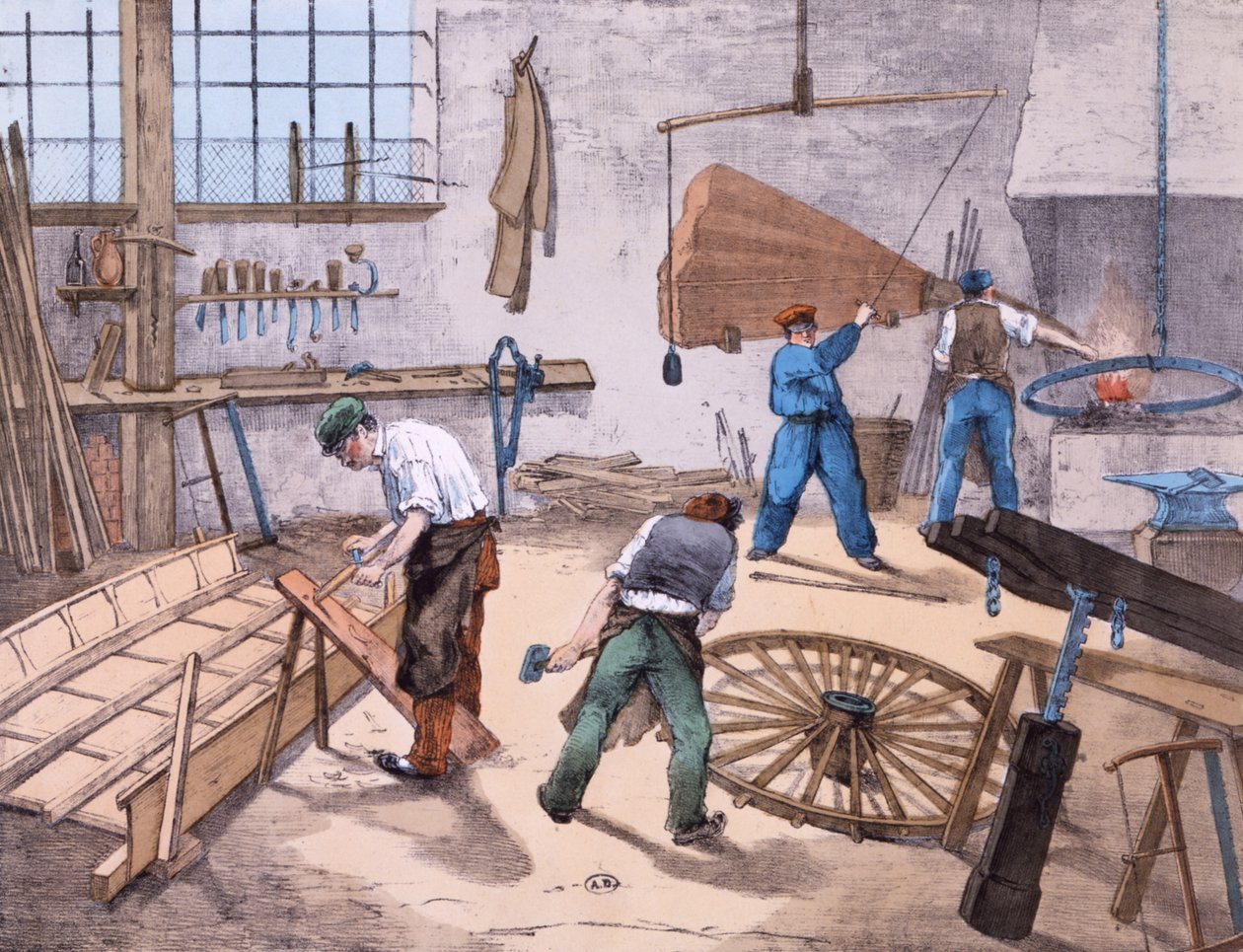 The Wheelright, ca. 1860 af French School