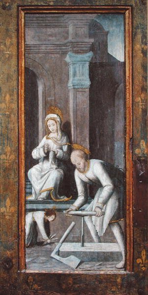 Værkstedet i Nazareth, højre panel fra en triptykon af French School