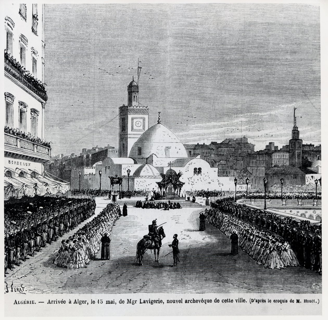 Charles Lavigeries ankomst til Algier, byens nye ærkebiskop, 15. maj 1867 af French School