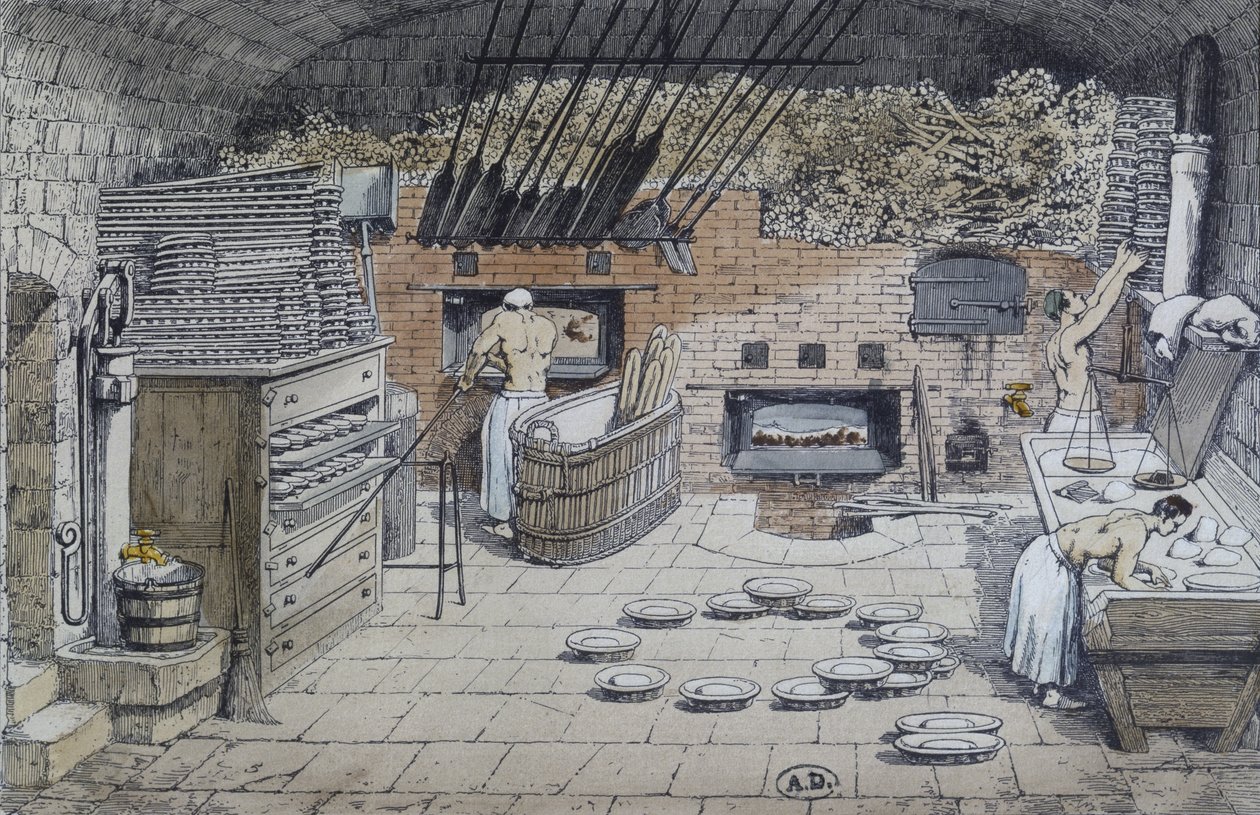 Bageren, illustration fra Revue de lEducation Nouvelle af French School