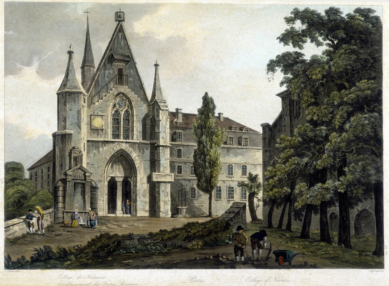 Kapellet for kollegiet i Navarra omkring 1804 (Polyteknisk Skole). af French School