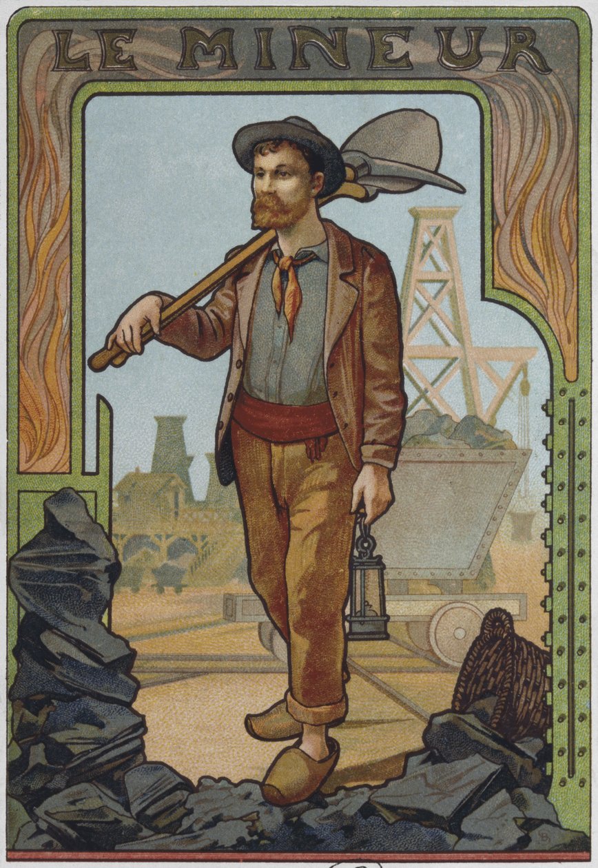 Kulminearbejderen, ca.1900 af French School