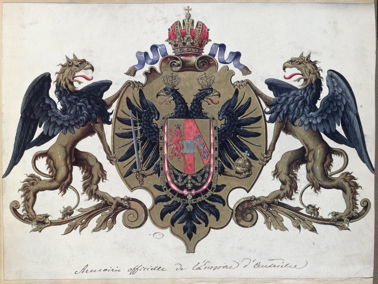 Det østrigske imperiums våbenskjold før 1867 af French School