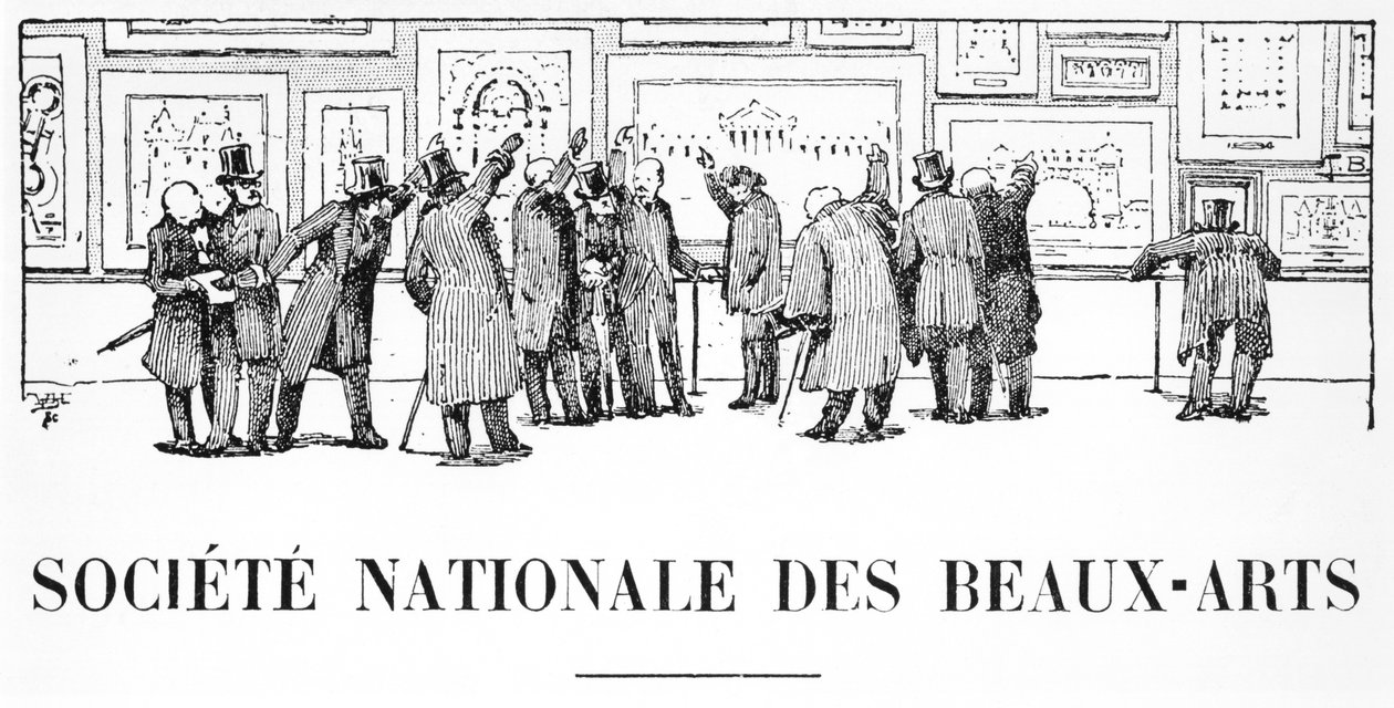 Afdelingen for arkitektur, Societe Nationale des Beaux-Arts, Salon af 1910, illustration fra LArchitecture, 1910 af French School