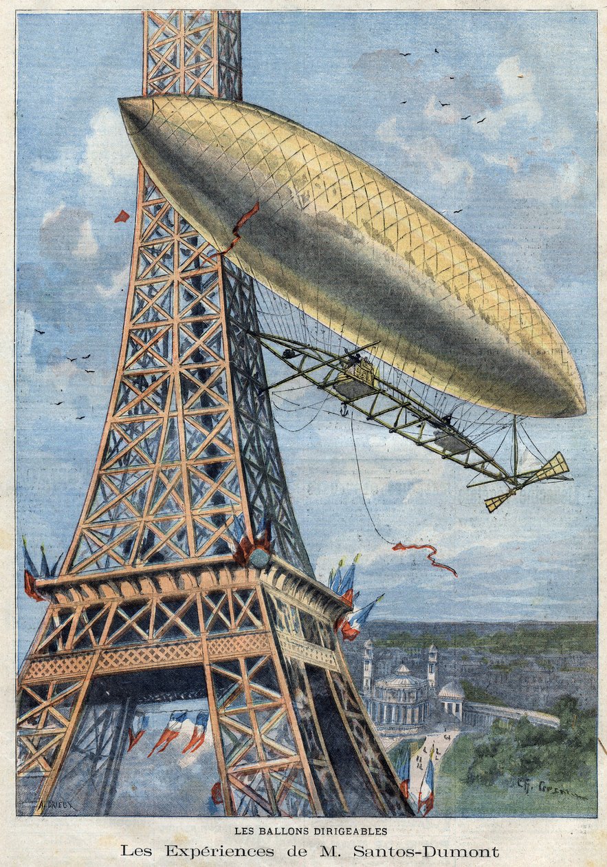 Oplevelserne i luftskibsballon af Mr. Alberto Santos-Dumont (Santos Dumont af French School