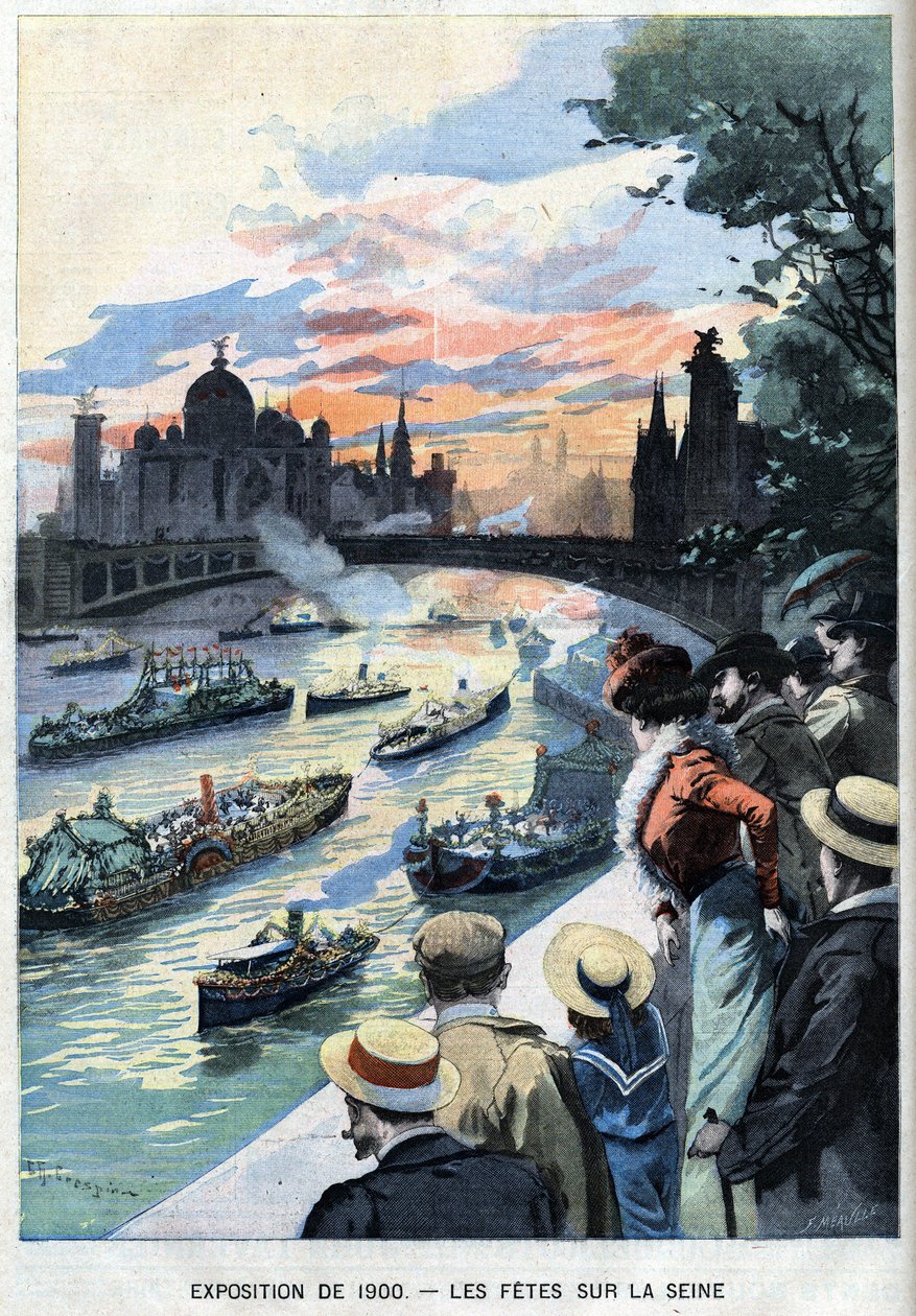 Festerne på noten i Paris under verdensudstillingen i 1900 - i "" Le Petit Parisien"" af French School