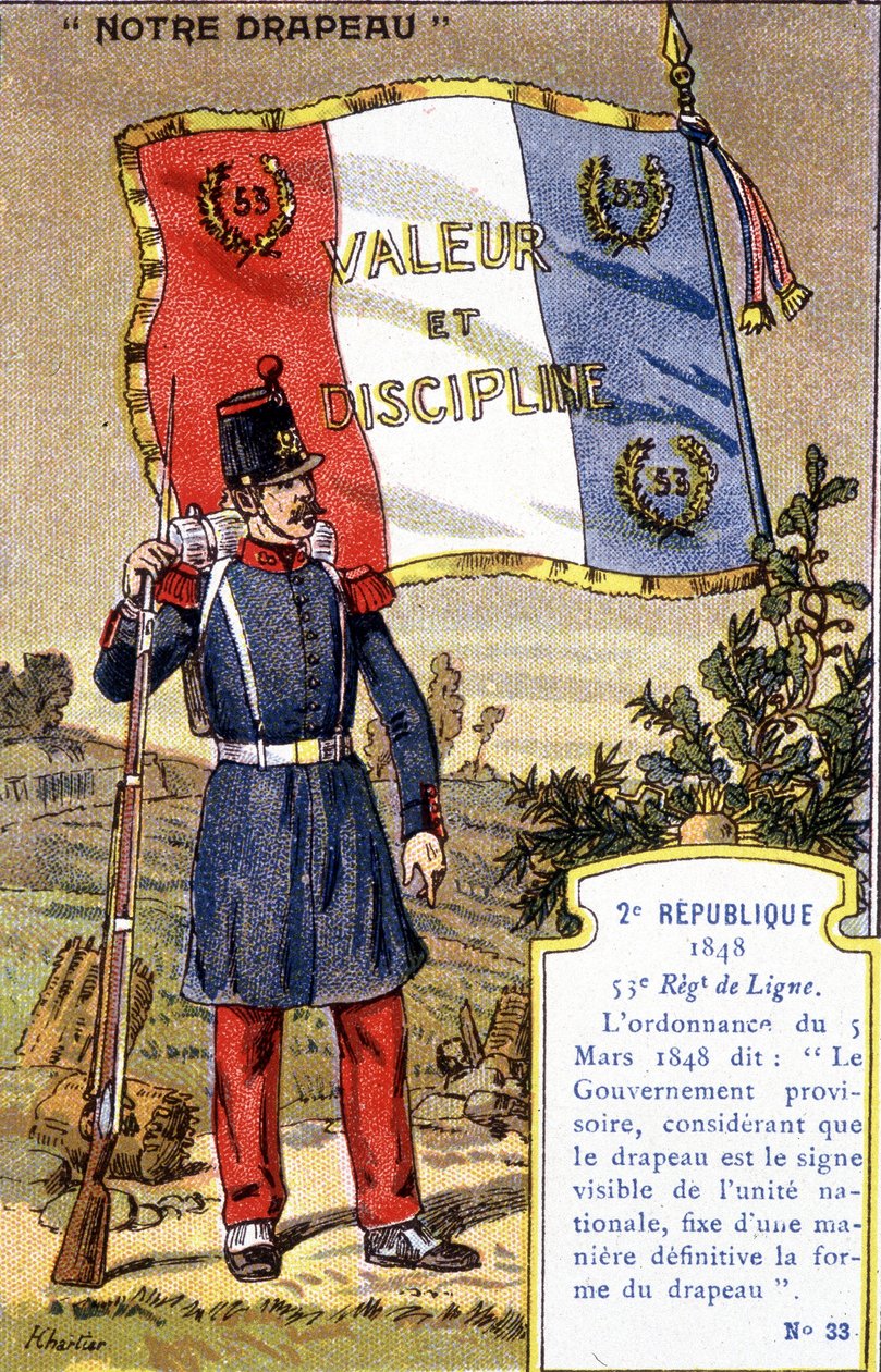 Flaget for 2. Republiks 53. Linieregiment af French School