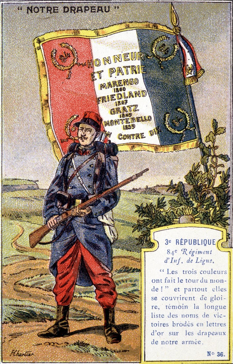 Flaget for 84th Line Infantry Regiment of the 3rd Republic af French School