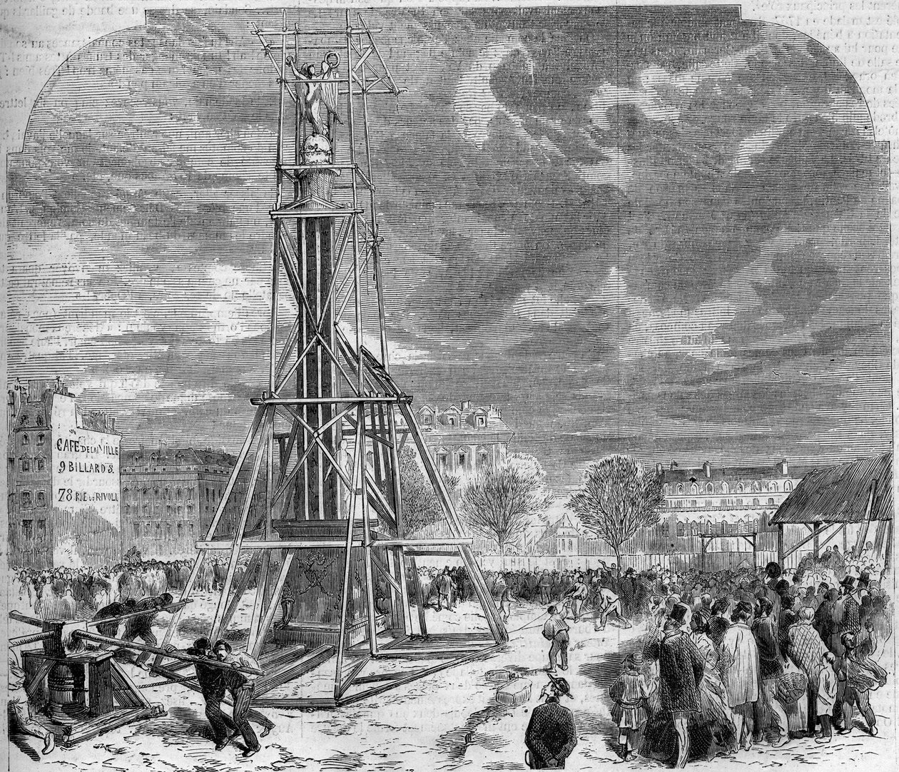 Palmier-fontænen flyttede til Place du Chatelet i Paris i 1858. af French School