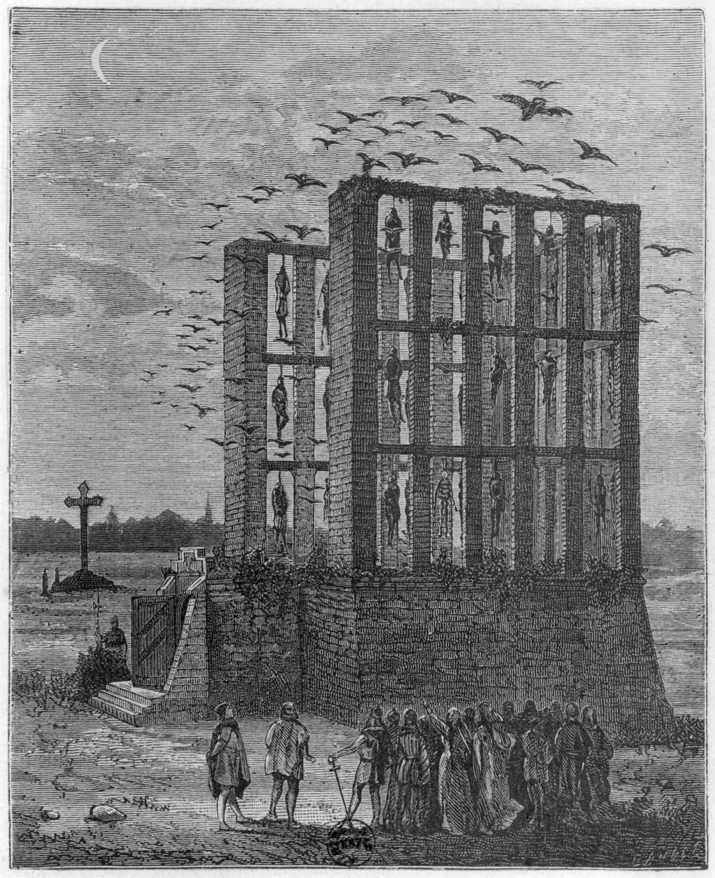 Gibbet af Montfaucon af French School