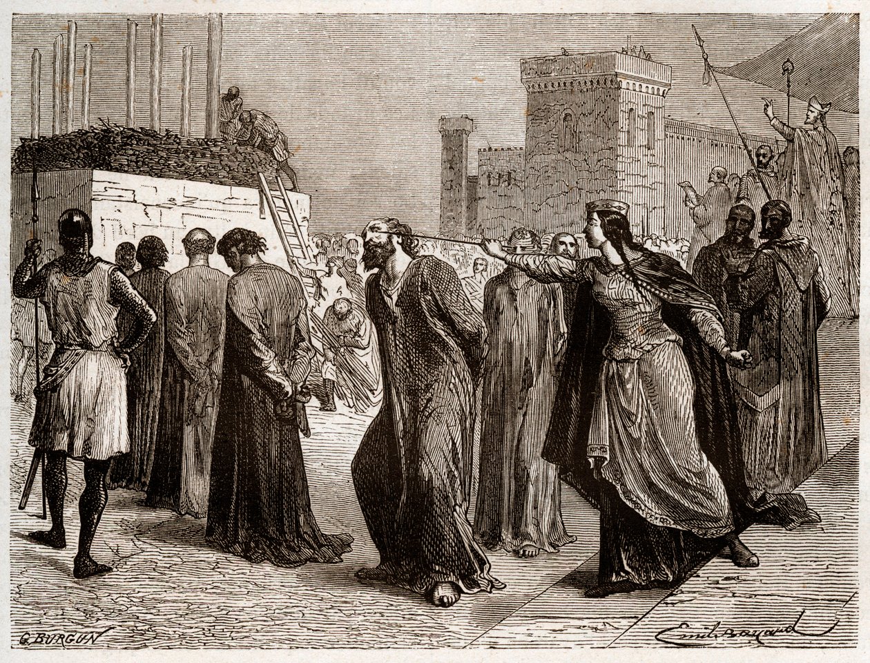 Kætteriet i Orleans i 1022 - Sagen om Orleans-kættere: kanoner blev dømt til slagteren for kætteri i Orleans i 1022. (første bucher i historien om kampen mod kætteriet i Vesten under Robert II den frommes regering ( 996-1031 af French School