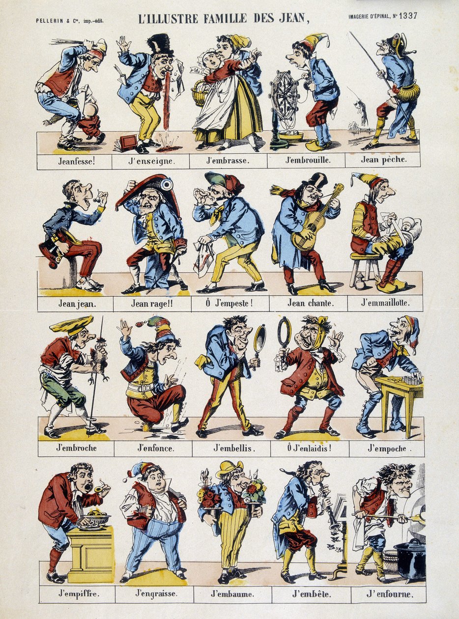 Johns berømte familie. Billede af Epinal, sd. 19. århundrede. af French School