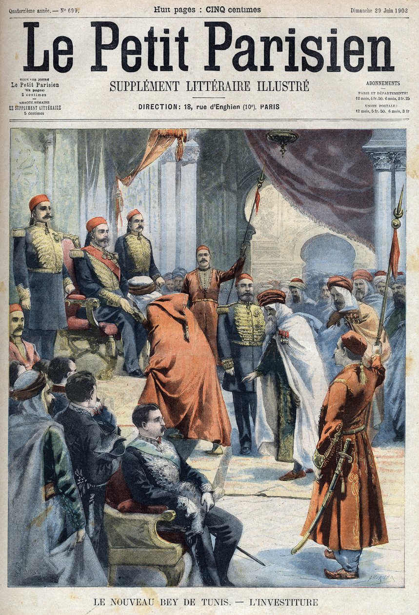 Indvielsen af ​​den nye Bey of Tunis af French School