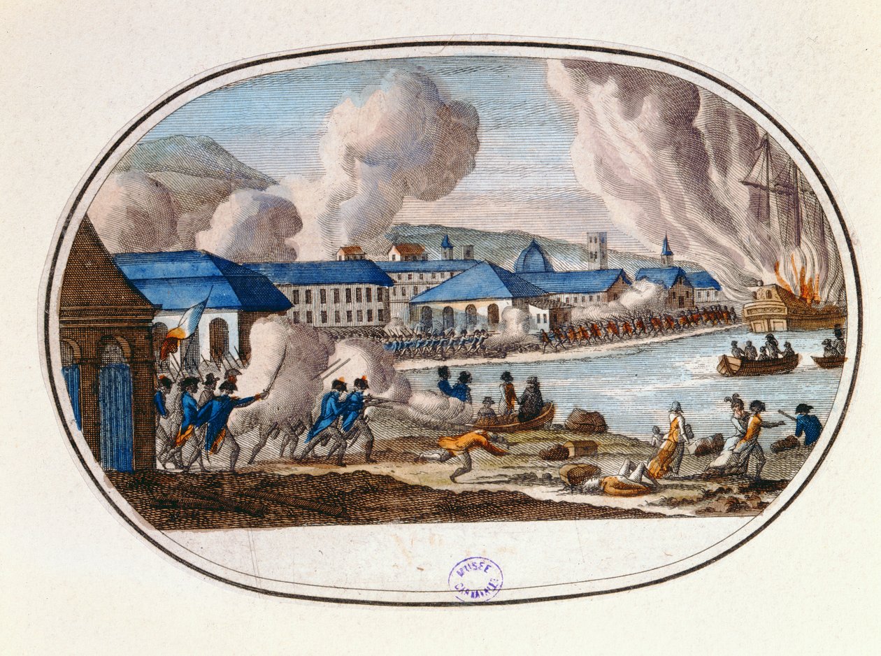 Den sidste dag af belejringen af Toulon, 18. december, 1793 af French School