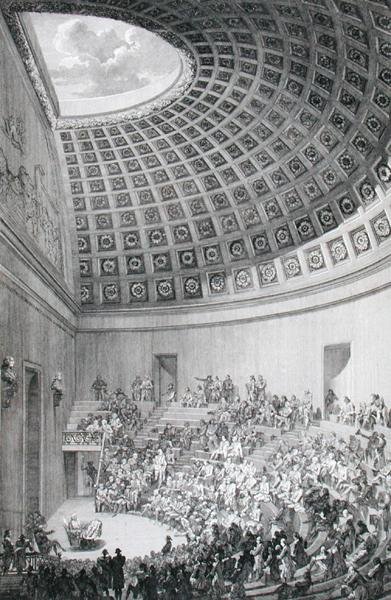Forelæsningssalen, modelleret efter Pantheon i Rom, fra 