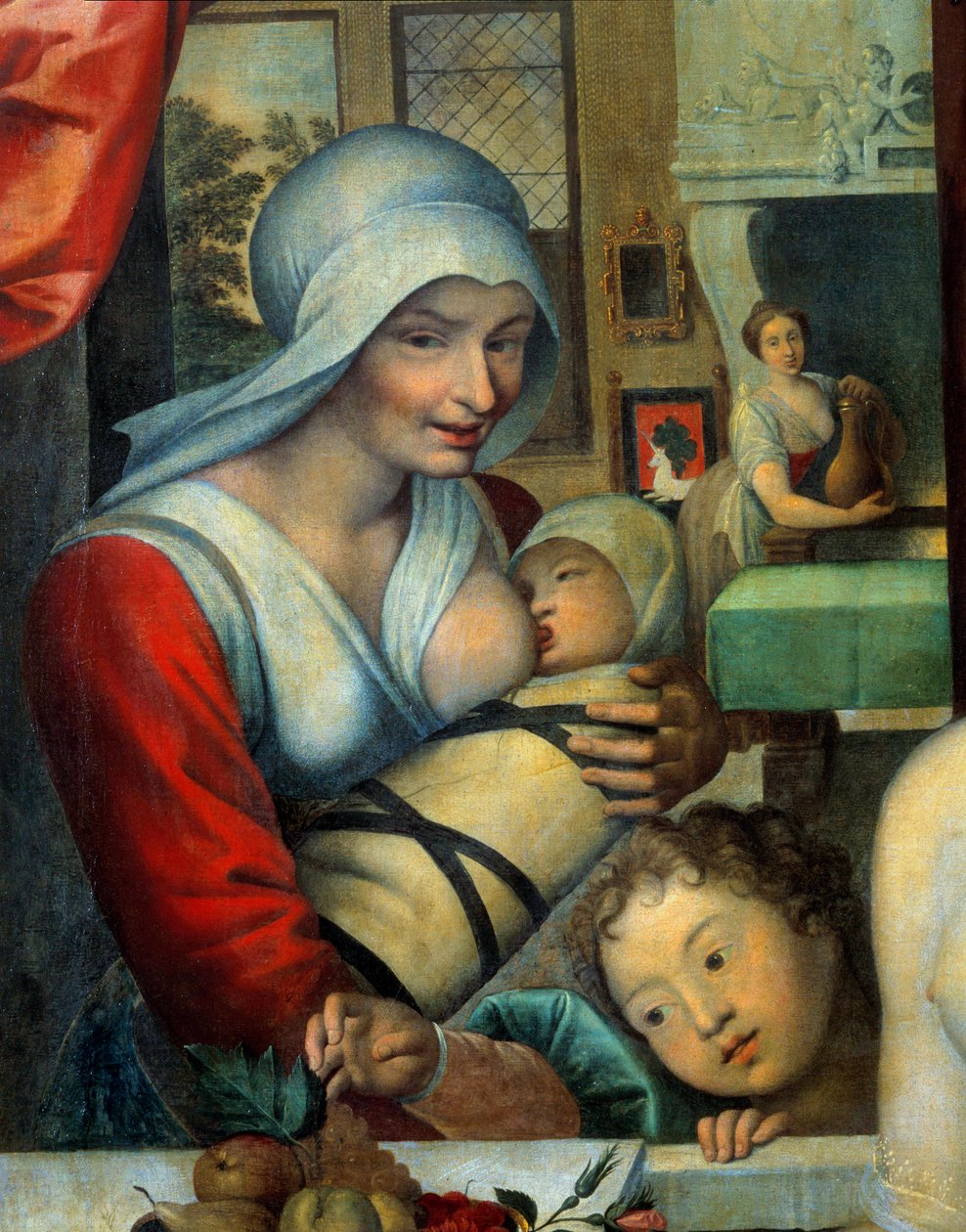 Sygeplejersken med barnet Detalje af “Gabrielle d