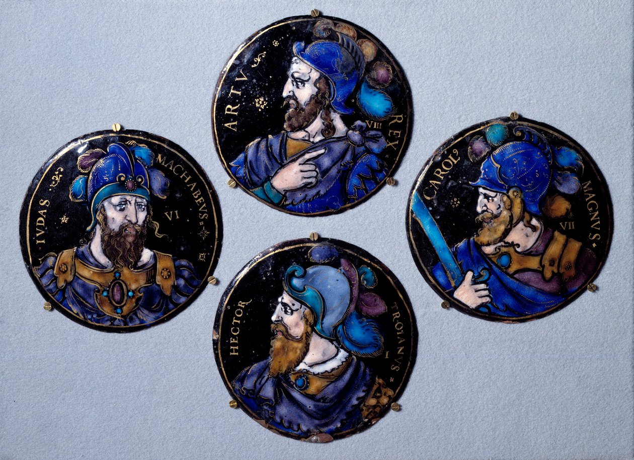 Preux Hector, trojanske helte, Judas Maccabee (Maccabee eller Maccabee), fik tilnavnet hammeren, efterfølger af sin far Mattathias (Matathias, Mattathias) i spidsen for det jødiske oprør mod undertrykkelsen af ​​seleukiderne, Karl den Store (742 - 814). ), af French School