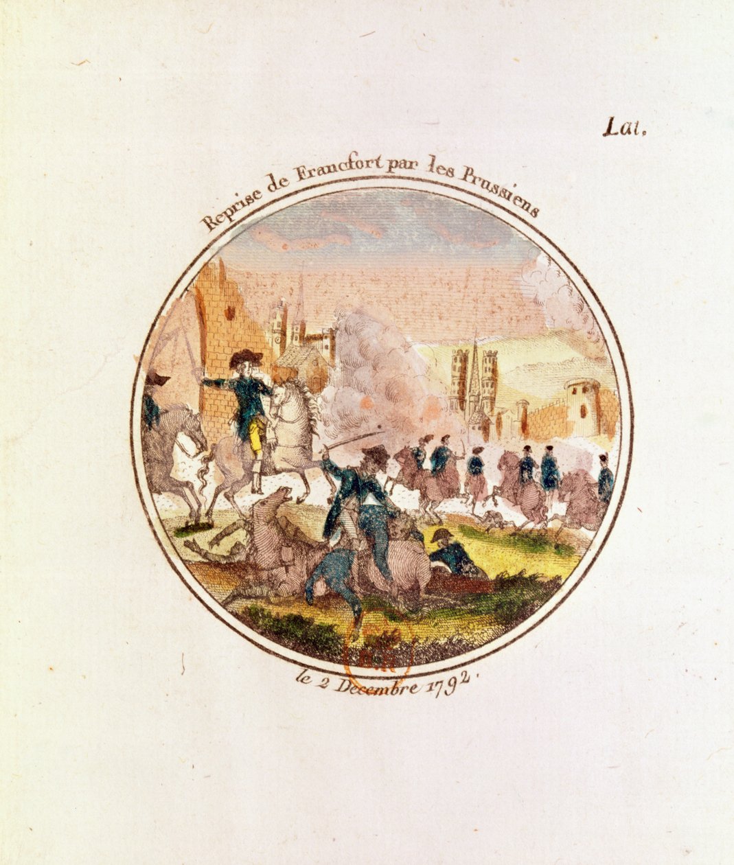 Preussernes genindtagelse af Frankfurt, 2. december 1792 af French School
